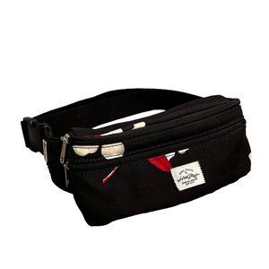 Hot Style Fanny Pack Crossbody Bag Black Floral Adjustable Zippered Travel